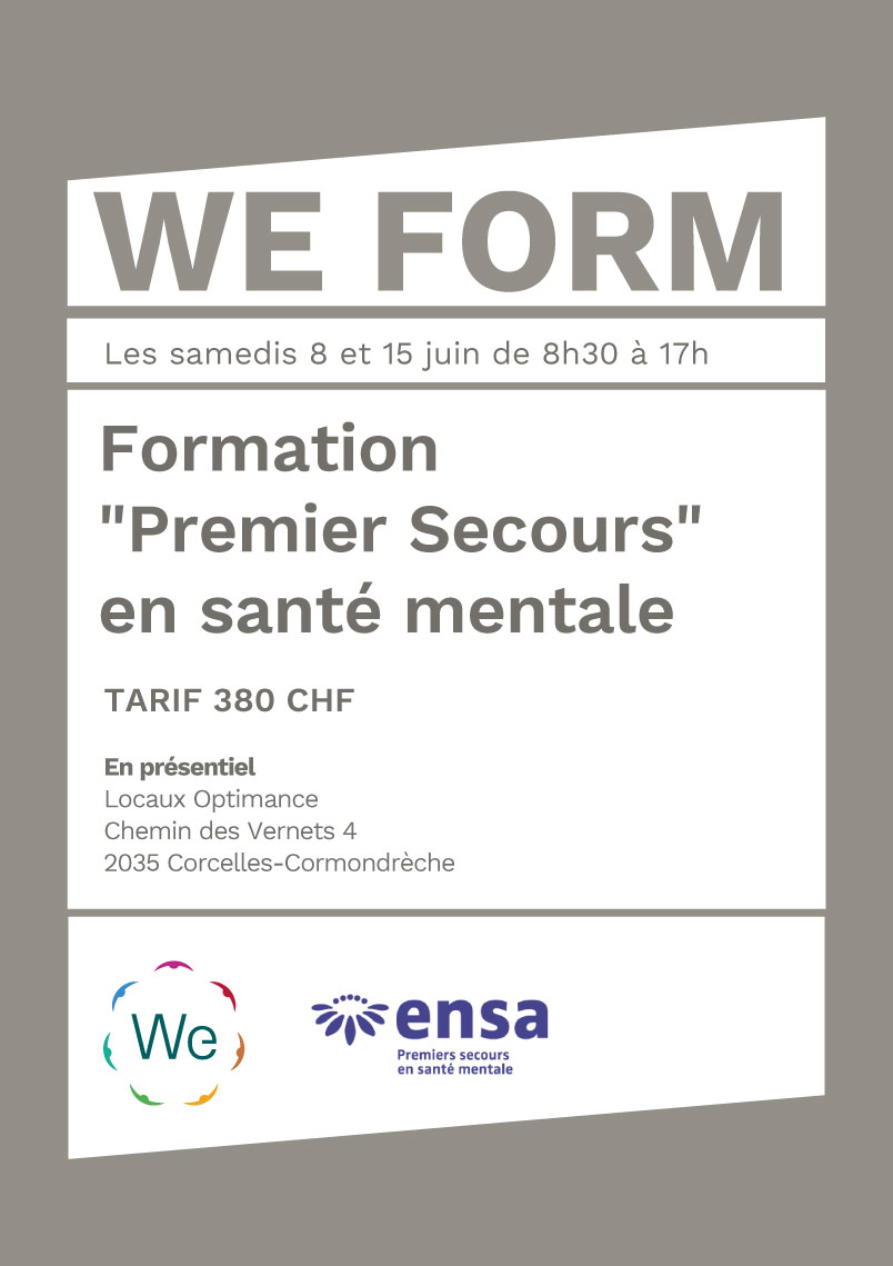 Formation "Premier Secours" en santé mentale