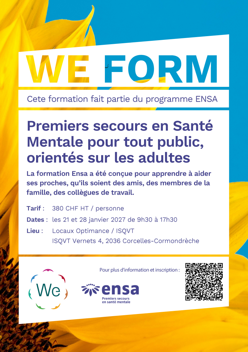 Premiers secours en Santé Mentale pour tout public, orientés sur les adultes Premiers secours en Santé Mentale pour tout public, orientés sur les adultes